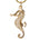 The picture shows a 14K yellow gold seahorse pendant with diamonds.