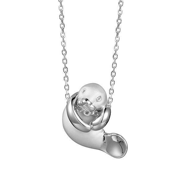 The picture shows a 925 sterling silver manatee pendant.
