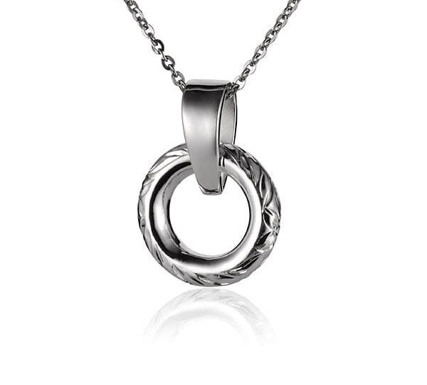 Engraved Infinity Pendant Pendant Island by Koa Nani White Gold 