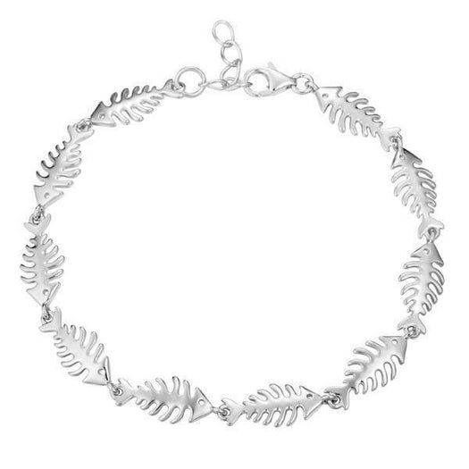 The picture shows a 925 sterling silver fish bone bracelet.