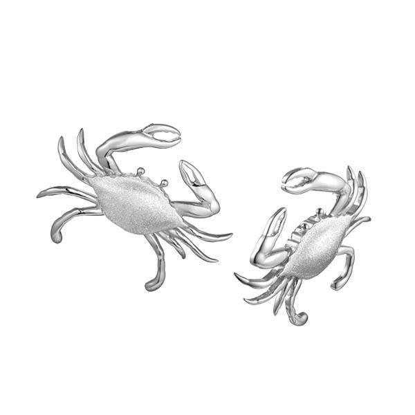 925 Sterling silver blue crab stud earrings.