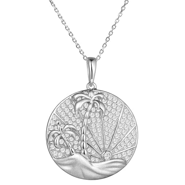 Sterling Silver with 14k Gold Vermeil Island Medallion Pendant – Island ...