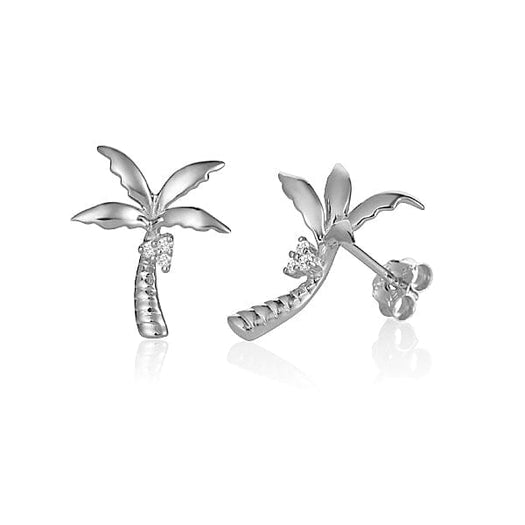 King Palm Tree Earrings Earrings Island by Koa Nani Silver 