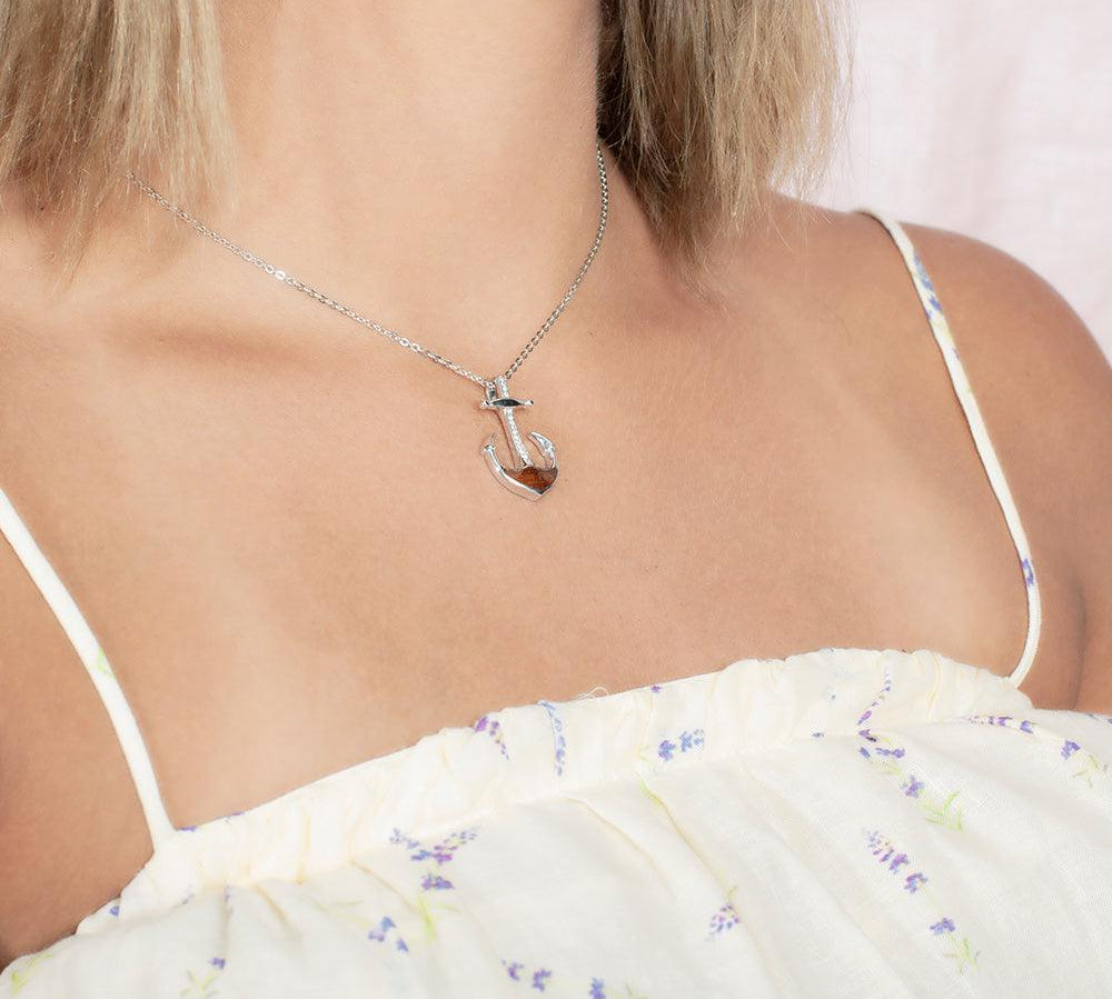 Koa Wood Anchor Pendant Pendant Island by Koa Nani 