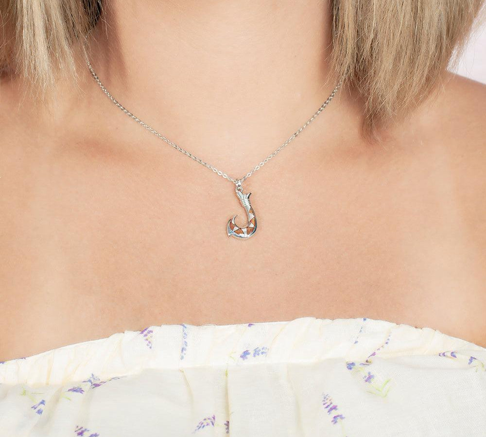Koa Wood Bahamas Fishhook Pendant Pendant Island by Koa Nani 