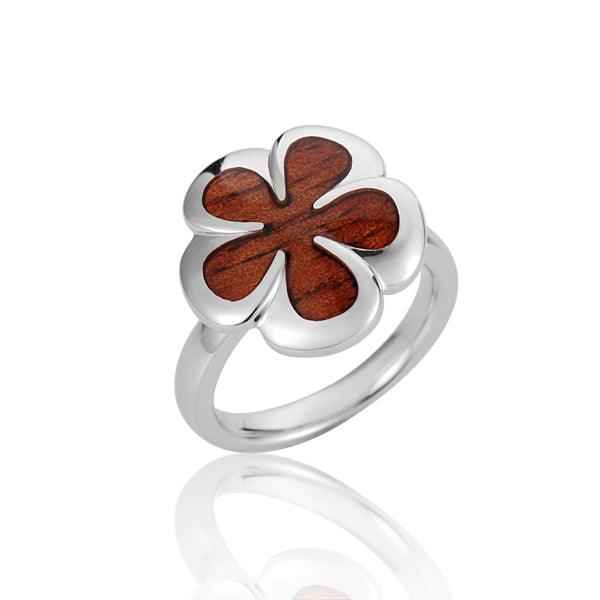 Sterling Silver and Wood Blossom Ring