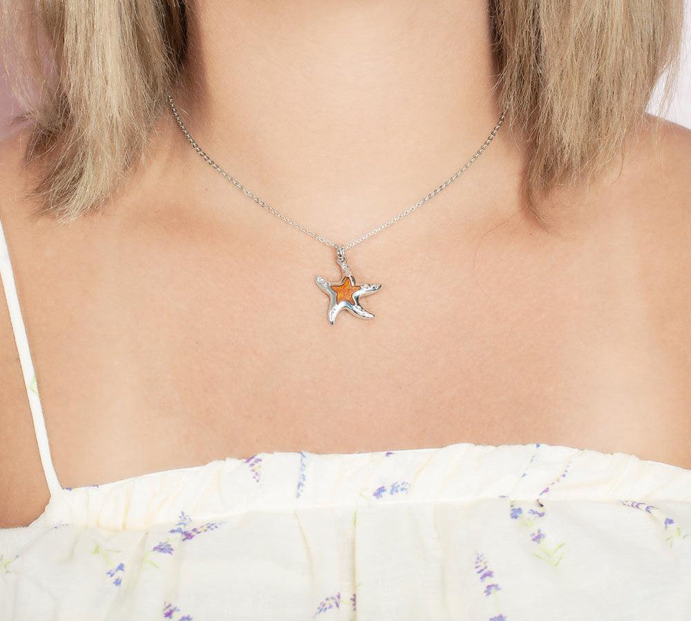 Koa Wood Dancing Starfish Pendant Pendant Island by Koa Nani 
