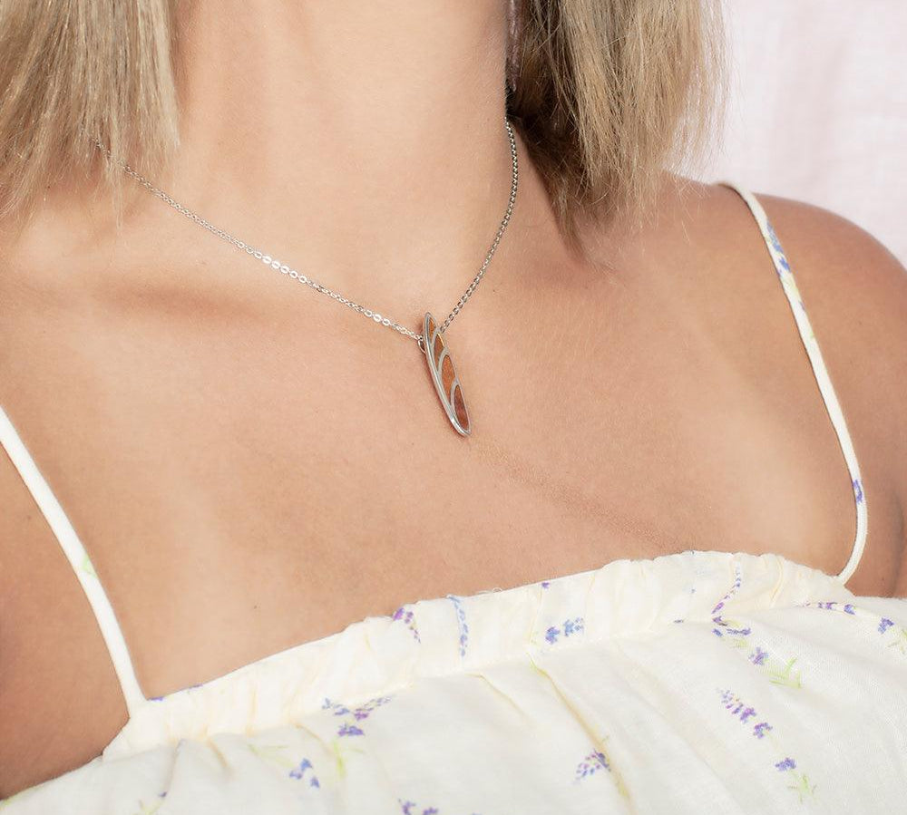 Koa Wood Hawaiian Surfboard Pendant Pendant Island by Koa Nani 