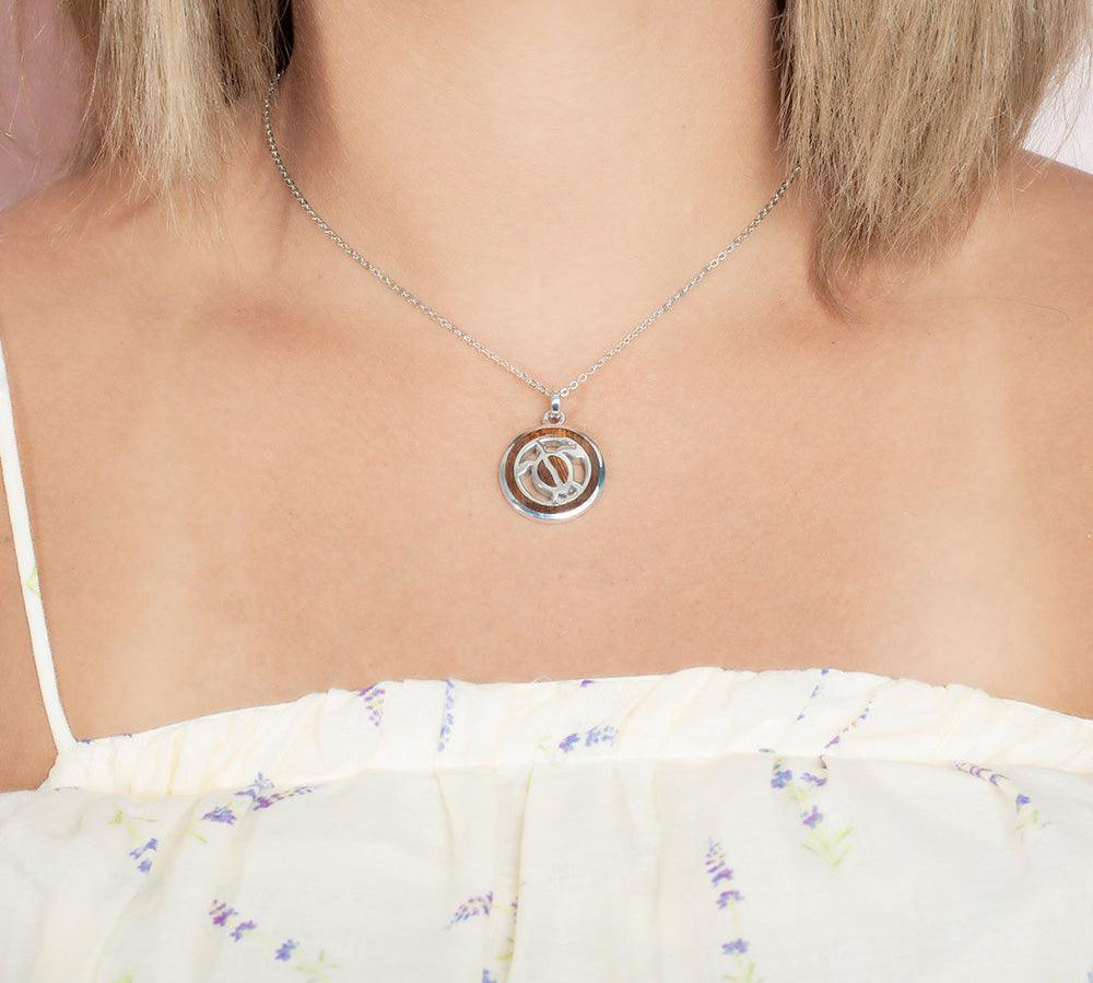 Koa Wood Honu Medallion Pendant Pendant Island by Koa Nani 