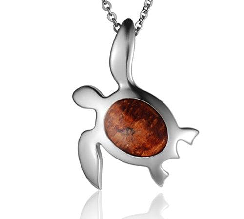 Koa Wood Kona Honu Pendant Pendant Island by Koa Nani 