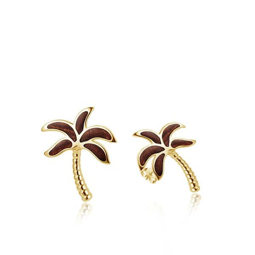 Koa Wood Palm Tree Earrings Earrings Island by Koa Nani 