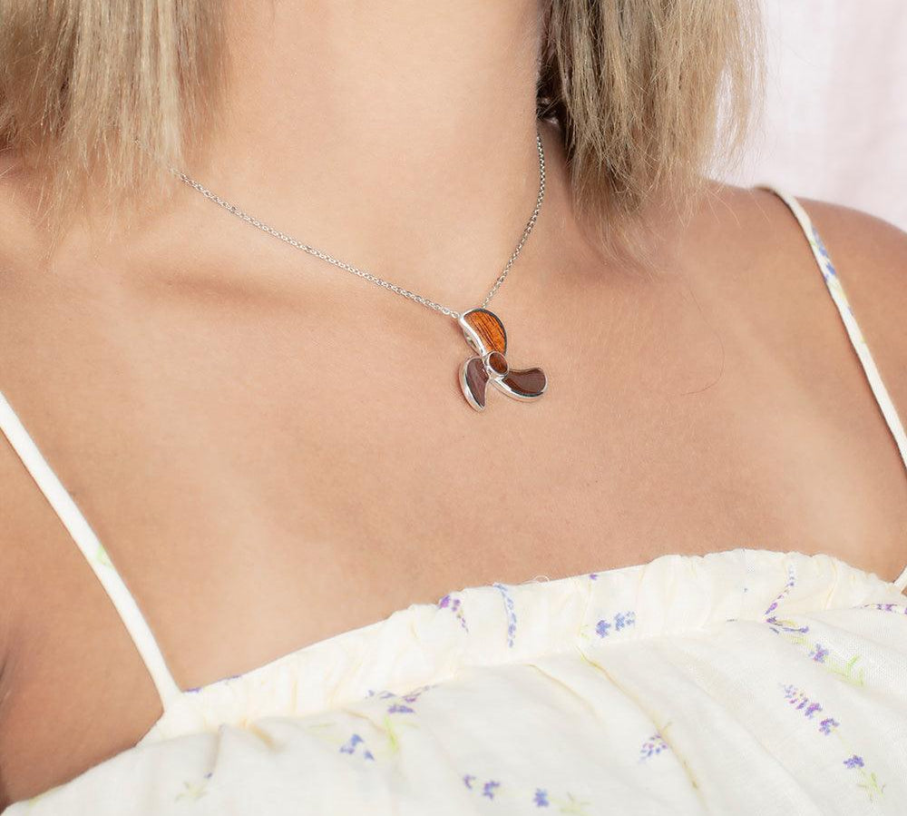 Koa Wood Propeller Pendant Pendant Island by Koa Nani 