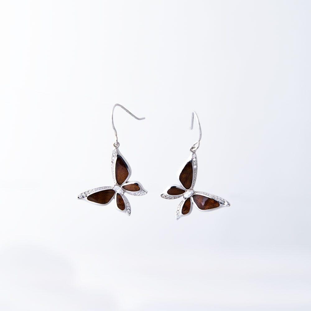 Koa Wood Pulelehua Earrings Earrings Island by Koa Nani 
