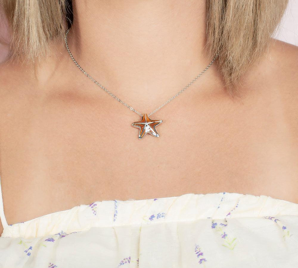 Koa Wood Royal Sea Star Pendant Pendant Island by Koa Nani Small 