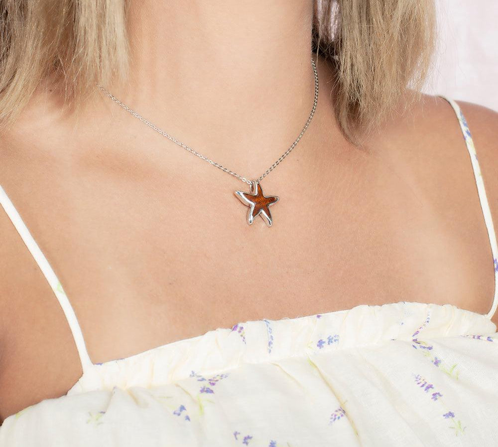 Koa Wood Salty Sea Star Pendant Pendant Island by Koa Nani 