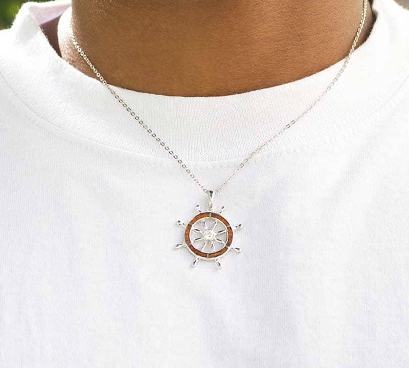 Koa Wood Wheel of Dharma Pendant Pendant Island by Koa Nani 