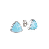 Larimar 10mm Reuleaux Stud Earrings Earrings Island by Koa Nani