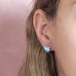 Larimar 10mm Reuleaux Stud Earrings Earrings Island by Koa Nani