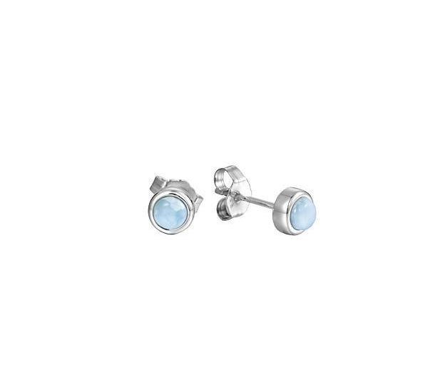 Larimar 6mm Stud Earrrings Earrings Island by Koa Nani