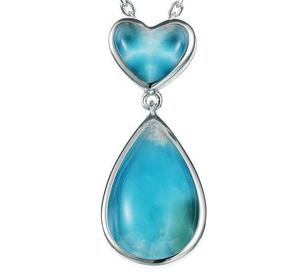 Larimar Aloha Heart Pendant Pendant Island by Koa Nani 