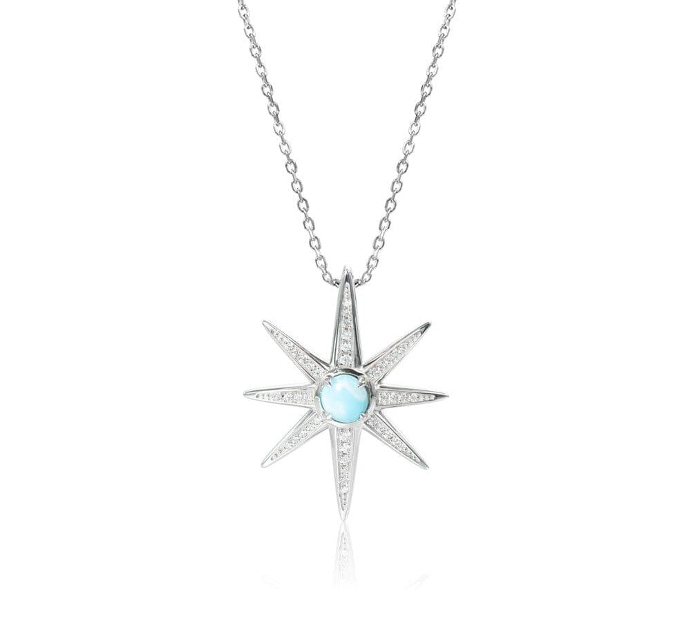 Larimar Art Deco Star Pendant Pendant Island by Koa Nani 