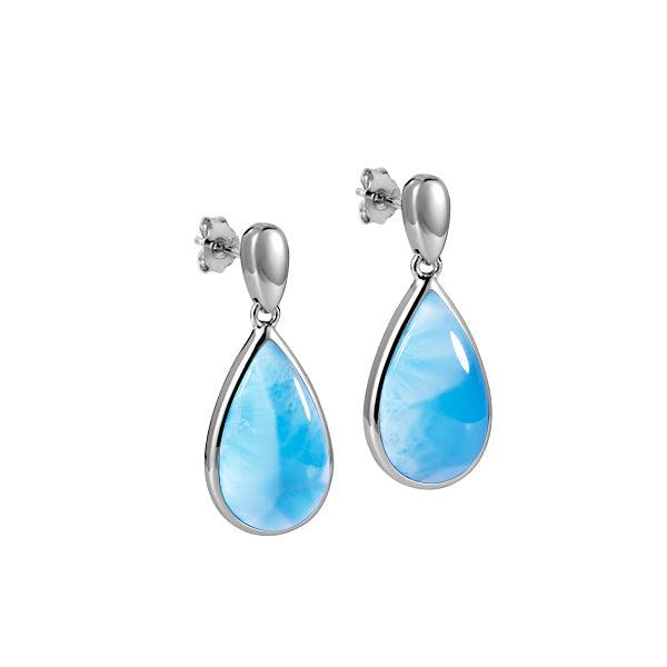 Larimar Azul Teardrop Ascend Earrings Earrings Island by Koa Nani 