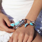 Larimar Blue Whale Tail Bangle Bangle Island by Koa Nani 