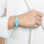 Larimar Blue Whale Tail Bangle Bangle Island by Koa Nani 
