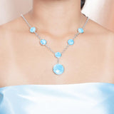 Larimar Circle Charm Necklace Necklace Island by Koa Nani 