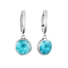 Larimar Circle Hoop Earrings Earrings Island by Koa Nani 