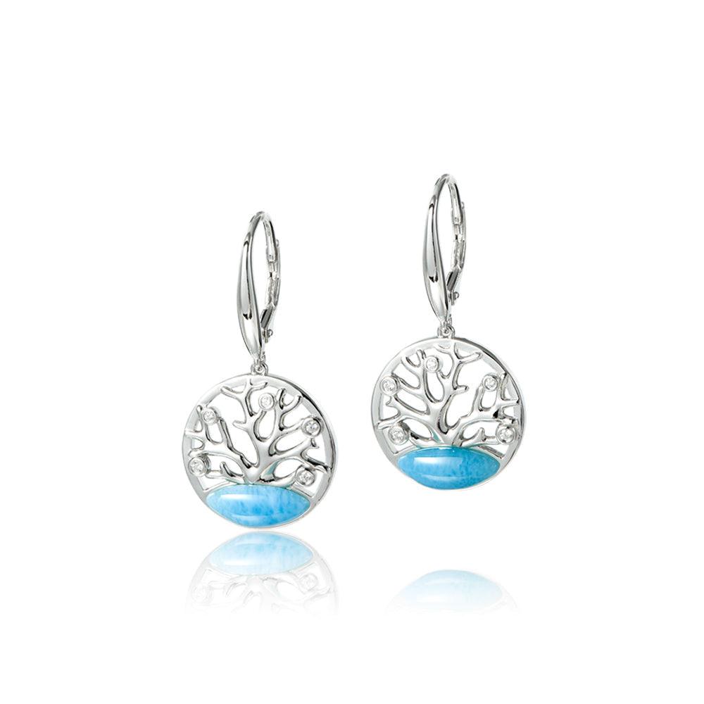 Larimar Coral of Life Earrings Earrings Island by Koa Nani 