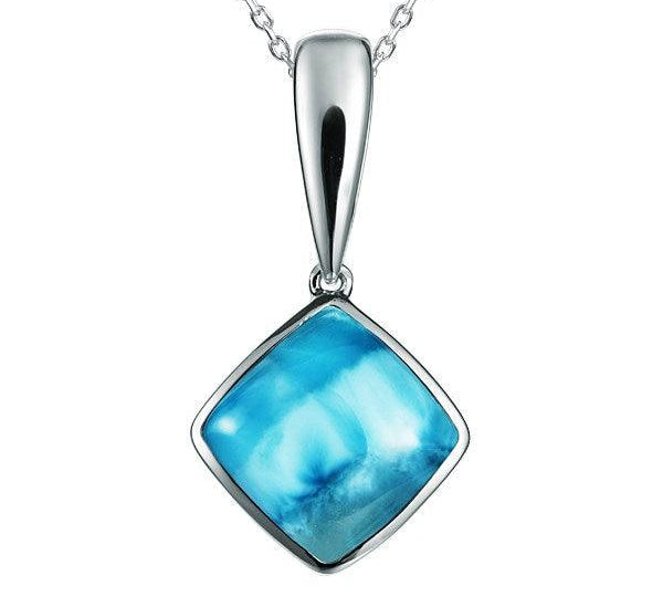 Larimar Cushion Cut Pendant Pendant Island by Koa Nani Large 