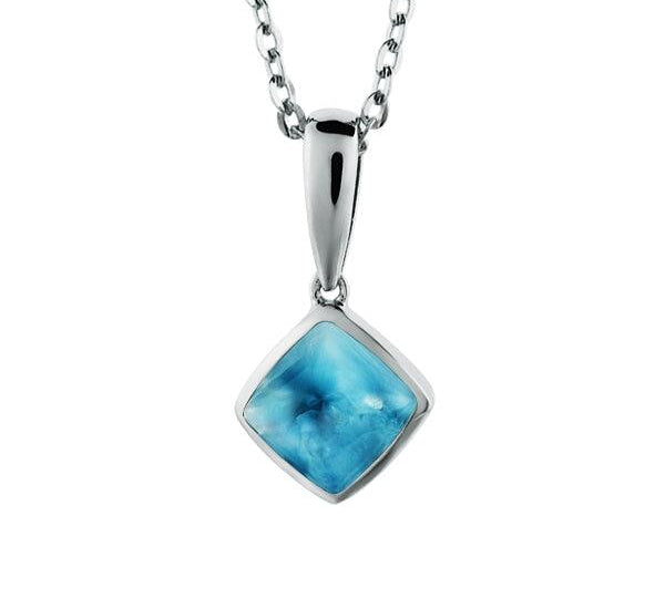 Larimar Cushion Cut Pendant Pendant Island by Koa Nani Small 