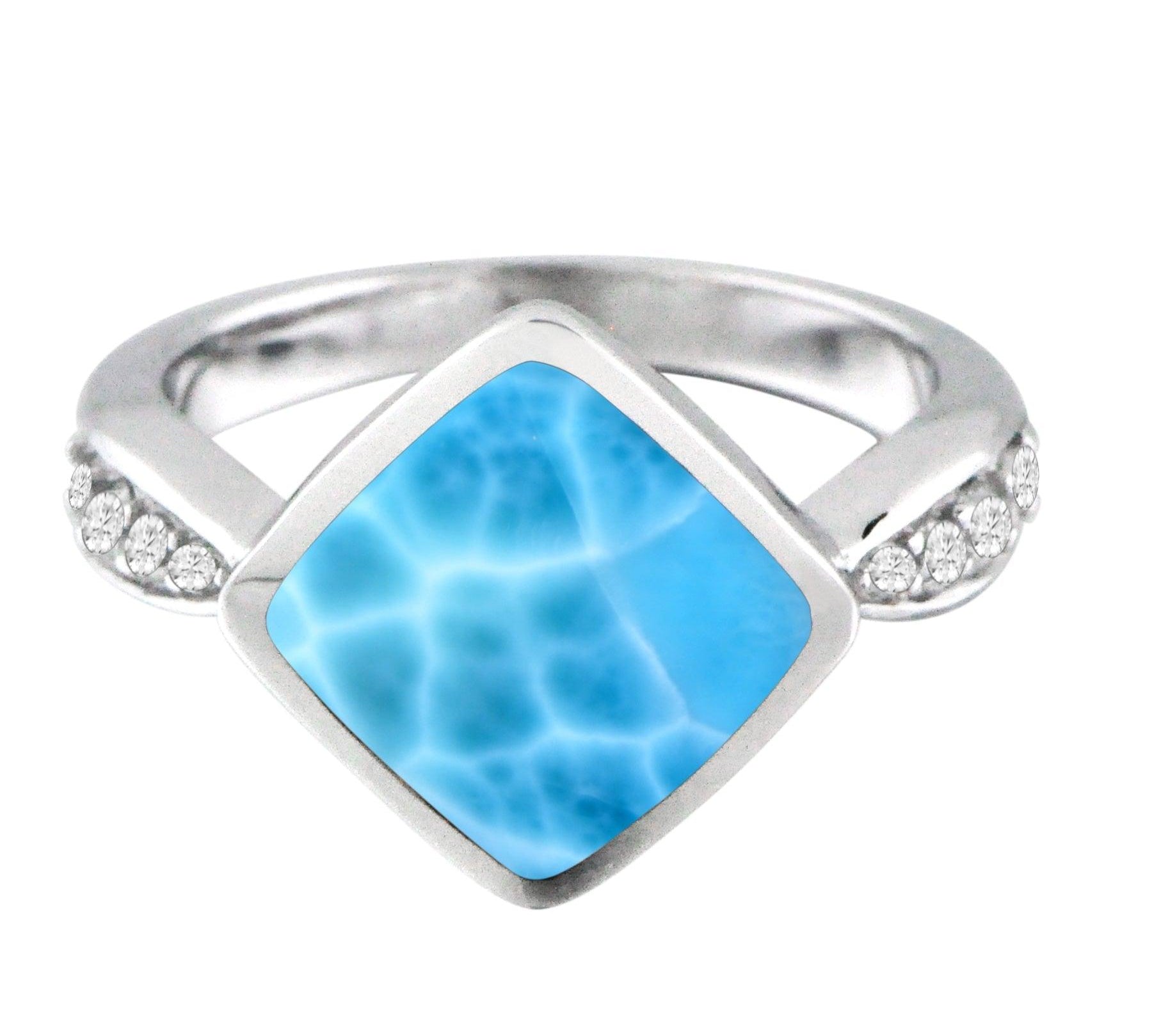 Larimar Cushion Cut Ring Ring Island by Koa Nani 5