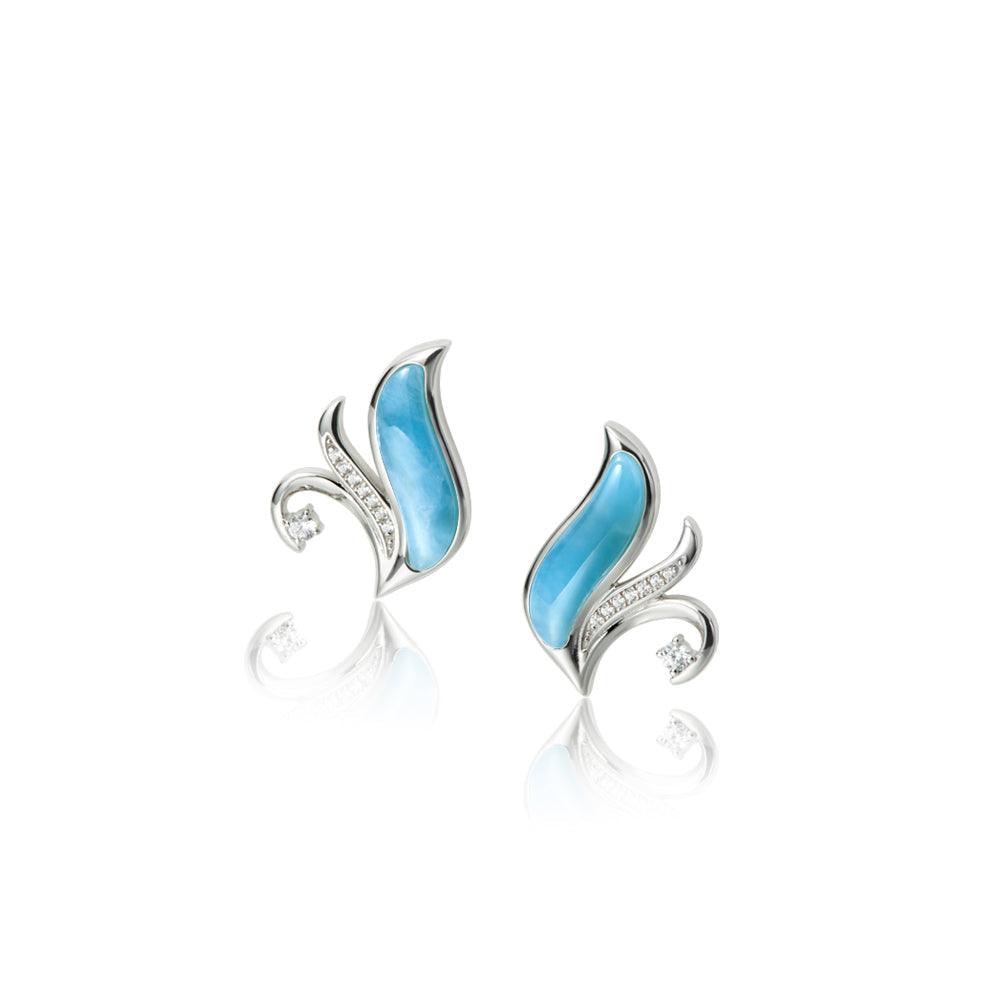 Larimar Fleur Earrings Earrings Island by Koa Nani 