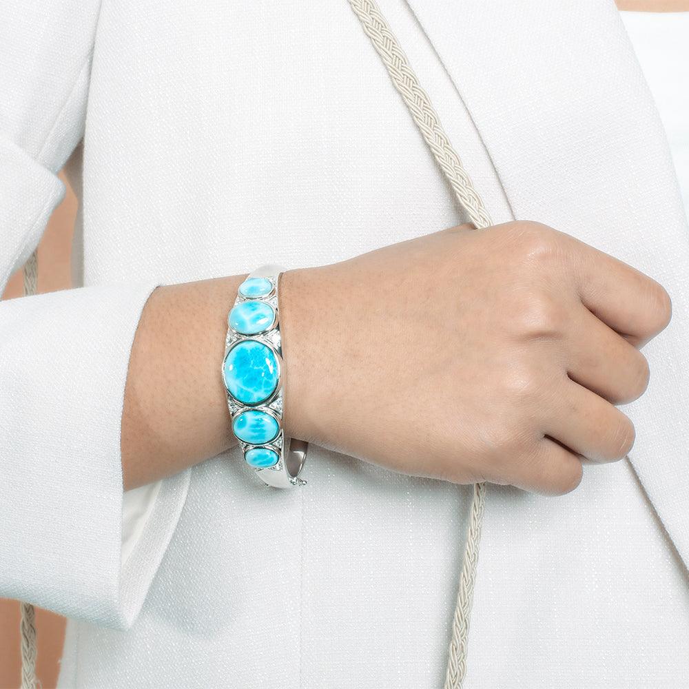 Larimar Floating Stones Bangle Bangle Island by Koa Nani 