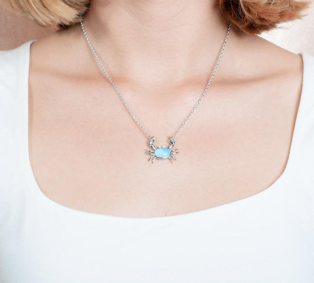 Larimar Friendly Crab Necklace Necklace Island by Koa Nani 