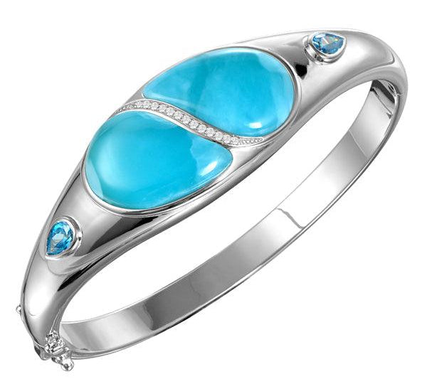 Larimar Hanalei Bay Bangle Bangle Island by Koa Nani 