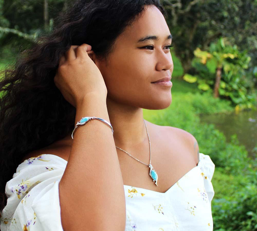 Larimar Haumea Bangle Bangle Island by Koa Nani 
