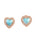 Larimar Hau'oli Heart Earrings Earrings Island by Koa Nani 