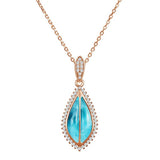 Larimar Hawaiian Ti Leaf Pendant Pendant Island by Koa Nani 