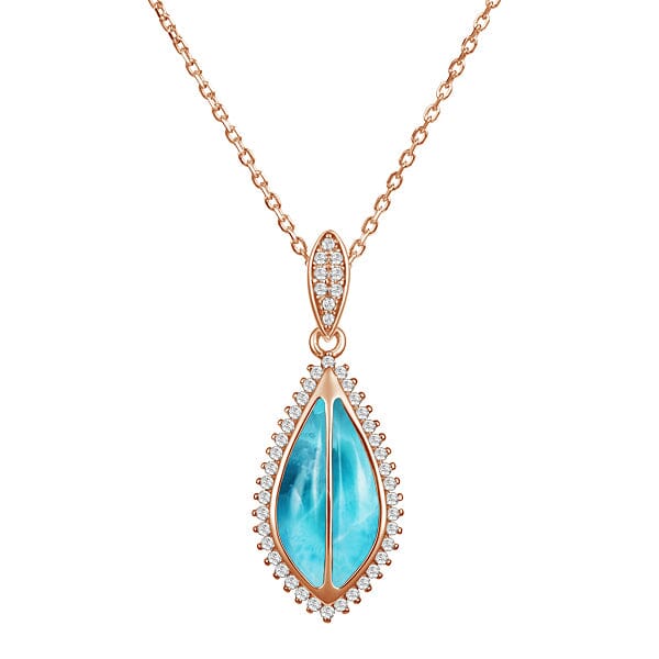 Larimar Hawaiian Ti Leaf Pendant Pendant Island by Koa Nani 
