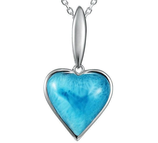 Larimar Heart Pendant Pendant Island by Koa Nani 