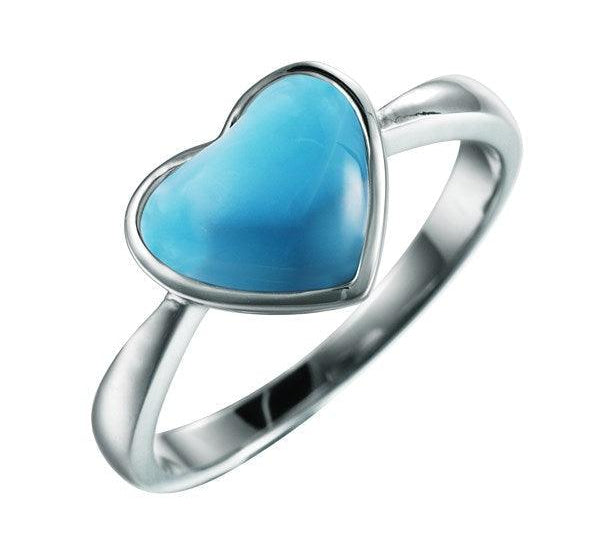 Larimar Heart Ring Ring Island by Koa Nani 5