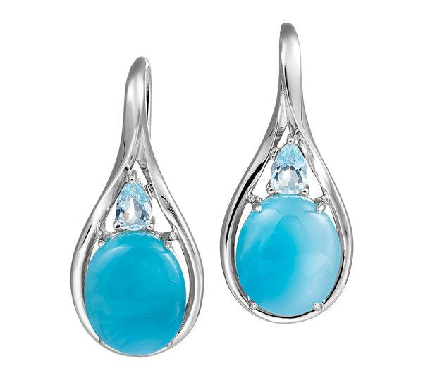 Larimar Hidden Gem Earrings Earrings Island by Koa Nani 