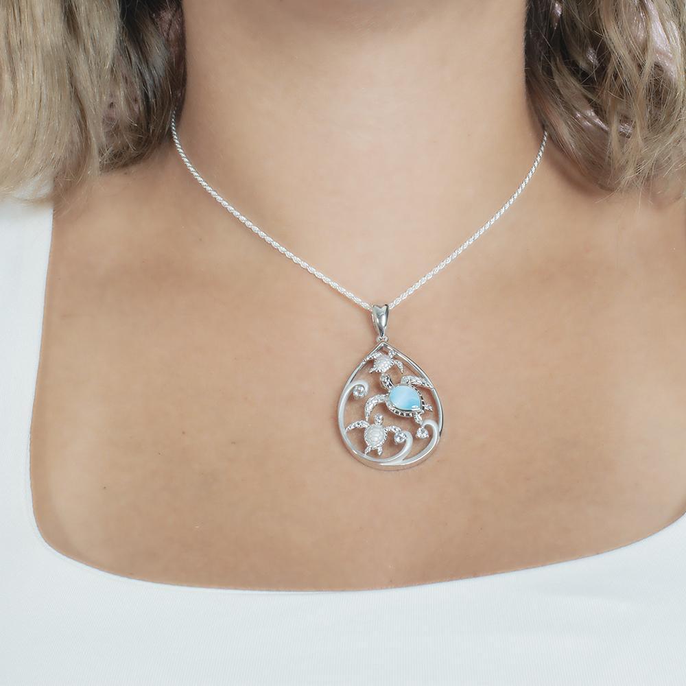 Larimar Honu Water of Life Pendant