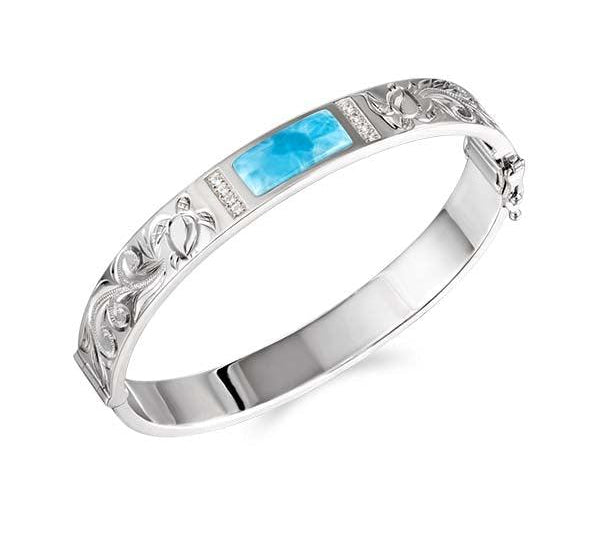 Larimar Icy Bar Bangle Bangle Island by Koa Nani 