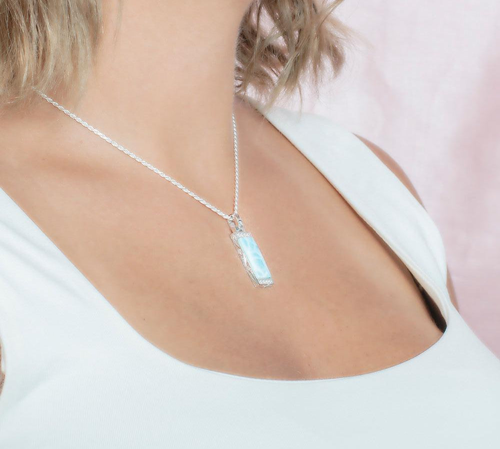 Larimar Icy Bar Pendant Pendant Island by Koa Nani 