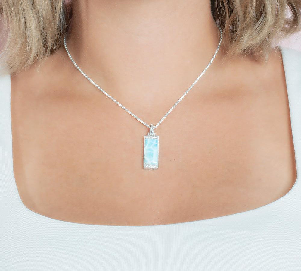 Larimar Icy Bar Pendant Pendant Island by Koa Nani 