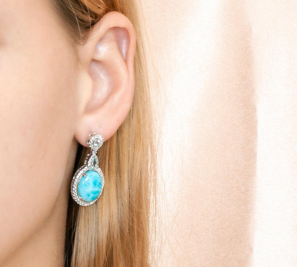 Larimar Icy Mirror Earrings Earrings Island by Koa Nani 